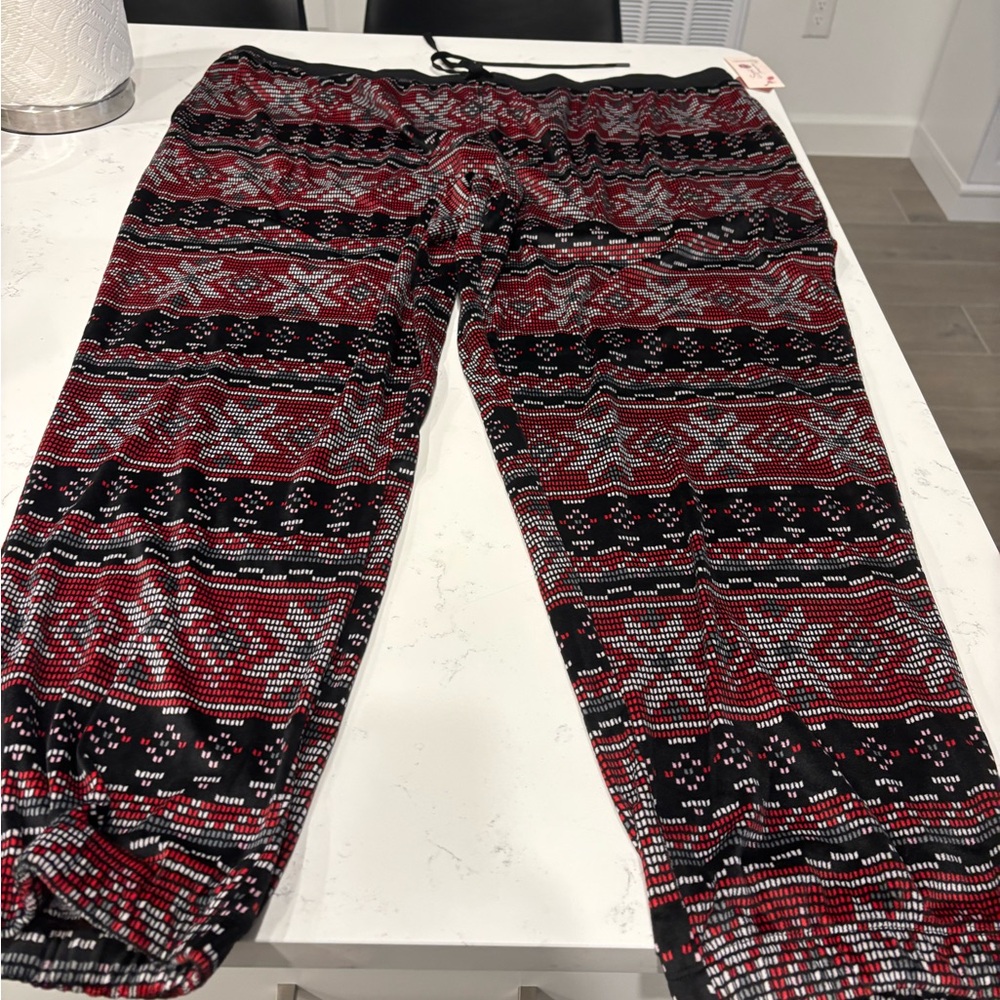 Secret Treasures Red and Black fleece Pajama Pants